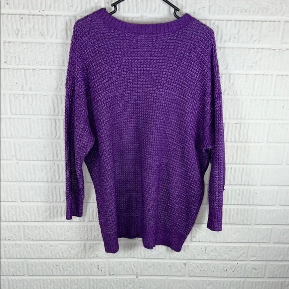 Torrid Purple V-Neck Women's Sweater - Picture 2 of 4